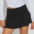 Plain Anti-wardrobe Malfunction Pants Pleated Skirt