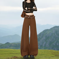 High-street Draping Tummy-control Comfortable Fashionable Versatile Jeans