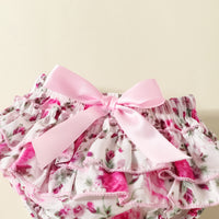 Letter Printed Romper Floral Skirt Headrope Three Piece Set