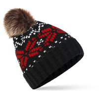 New Big Snowflake Christmas Woolen Hat Warm Hood Knitted Hat