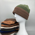 Color Blocked Knitted Hat Vintage Fashion