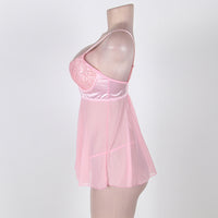 Women's Sexy Breasted Bra Suspender Nightdress