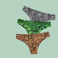 Printed Ice Silk Seamless Low-waist One-piece Thin Breathable Briefs