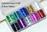 Nail Art Transfer Foils Set Of 12