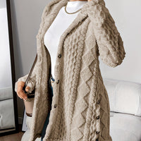 Women's Winter Long Hooded Cardigan Coat