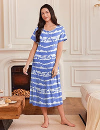 Women's Solid-Colored Soft And Comfortable Long House Dress