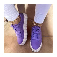 Round Toe Deep Mouth Canvas Platform Flat Heel Comfortable Men's And Women's Casual Shoes