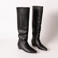 Retro Style Square Toe Bottom Tall Knight Boots over the knee
