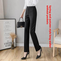 Female Office Worker Straight Workplace Suit Pant