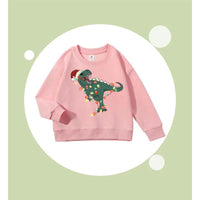 Children's Christmas Red Sweater Pure Cotton Autumn Clothes Western Style