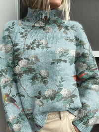 Women's Simple Printed Casual Coat Cardigan Sweater