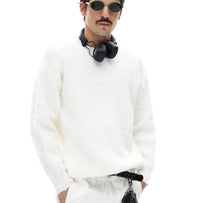 Men's Loose And Versatile Relaxed Laid-back Crewneck Knit Sweater