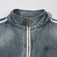 Casual Loose Damaged Color Matching Ribbon Striped Sweater Coat Fashion