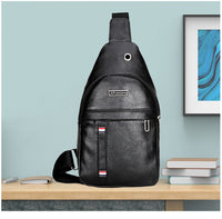 Outdoor Bag PU Backpack Chest Crossbody Men