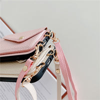Lychee Pattern Card Holder Phone Case Envelope Diagonal Card