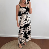 New Commuter Sexy Dress With Rose Pattern