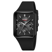 Multi Functional Square Silicone Waterproof Watch For Girls