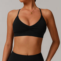 Quick-drying V-neck Yoga Bra Cross Beauty Back Running Sports Workout Bra