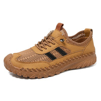 Plus Size Sewed Cowhide Mesh Korean Fashion Men's Shoes
