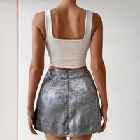 Personalized Hot Girl High Waist Twisted Mini Hip Skirt