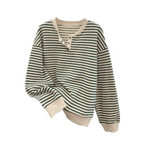 Crew Neck Casual Striped Lazy Pullover Sweater