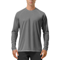 Quick-drying Solid Color Round Neck Sports Training Stretch Sun Protection Long Sleeve