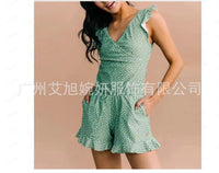 Summer Surfing Tight Spaghetti Straps Sleeveless Air Jumpsuit