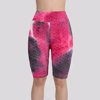 European And American Ink Jacquard Tie-dyed Bubble Short Yoga Pants Fitness Exercise
