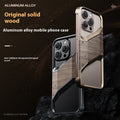 Phone Case Hollow Solid Wood Heat Dissipation Creative Aluminum Alloy
