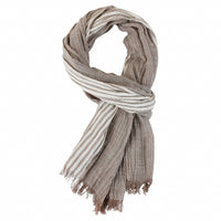 Men's Spring And Summer Thin Striped Scarf Navy Blue Color Matching Thin