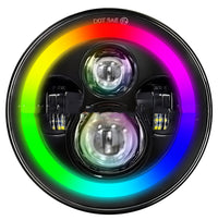 Led Headlight 7-inch Colorful Angel Eye Off-road Vehicle Modified Headlight