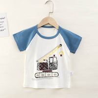 Children's T-shirt Pure Cotton Baby Cartoon Thin Short Sleeve