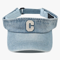 Cross-border Simple Washed Embroidery Three-dimensional Letter  C  Round-top Hat For Outdoor Use, Adjustable Sun Protection Hat, Suitable For Outdoor Golf