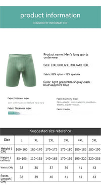 Summer Anti-wear Leg Ice Silk Men's Breathable Running Plus Size Lengthened Thin Mesh Boxer Shorts