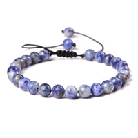 6mm Natural Stone Beads Womens Bracelet Yoga Energy Sports