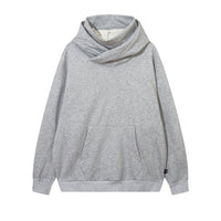 Solid Color With Fur Turtleneck Hooded Sweater For Men