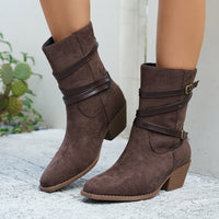 Cotton Low-cut Vintage-style Boots New Design
