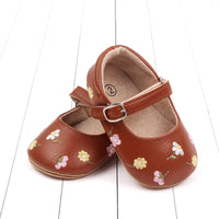 Baby Girl Soft Bottom Embroidered Flower Breathable Toddler Shoes