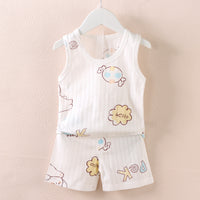 Fashion Children's Sleeveless Vest Shorts Set