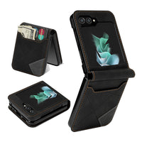 Folding Phone Case Patchwork Retro Pattern Multi-card Flip