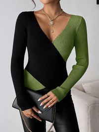 Women's Mixed Color Stripe Knitwear