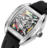Hollow Sheet Plate Trendy Barrel-shaped Waterproof Luminous Fashion Quartz Watch For Men