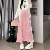 New Fallwinter Diamond-velvet Skirt