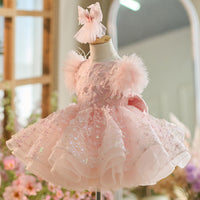 Girls' Pink Princess Dress Tulle Tutu Skirt