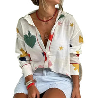 European And American Ladies Long Sleeve Button Shirt