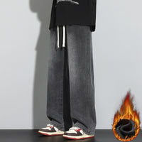 Mens Relaxed Wide Leg Minimalist And Comfortable Jeans