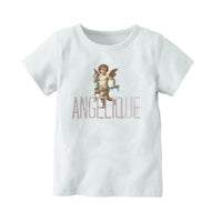 Printed Men's And Women's Short-sleeved T-shirt White