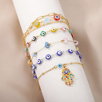 Devil's Eye Anklet Personality Combination Color Eyes Irregular Pearl