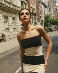 Womens Knitted Color-Block Sexy Bodycon Striped Sheath Dress