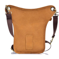 Genuine Leather Mens Waist Bag Outdoor Tactical Leg Rig